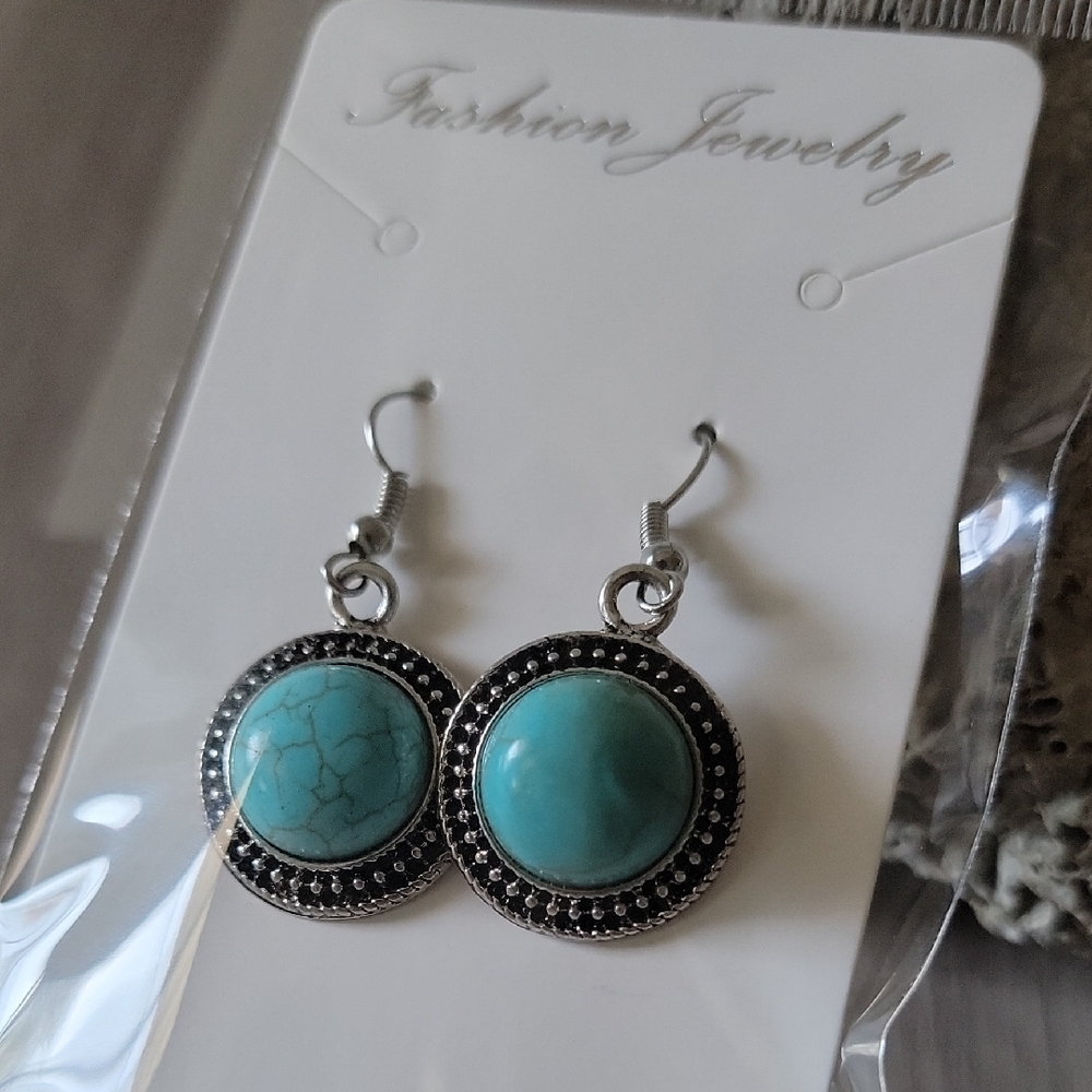 Elegant Turquoise and Silver Dangle Earrings